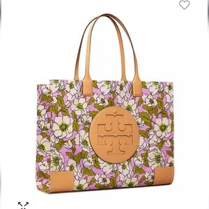 Tory Burch Ella Printed Tote -- Aster Pink Flower Print